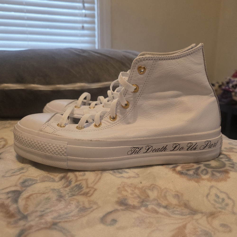 Custom Wedding Converse High Tops